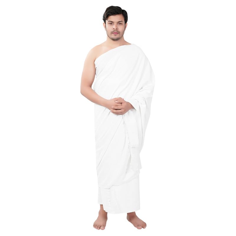 Premium Ihram/Ehram/Ahram for Adults | Pure Cotton | Essential Attire for Hajj and Umrah | Premium Imported Quality | Soft and Cool Fabric
