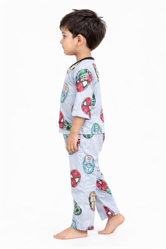 Image of 3BROS BodySuit /Dress for Boys /Girls Full Pajama & Casual Full Sleeves Night Suit Top Combo Kids Set