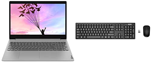 Image of Lenovo IdeaPad Slim 3 Intel Core i3 10th Gen 15.6 inch (39.62cm) FHD Thin & Light Laptop & 100 Wireless Keyboard & Mouse Combo, Ambidextrous 1000 DPI Mouse Optical Sensor