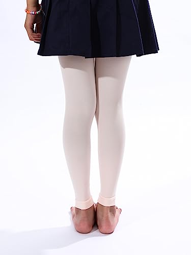 Image of EVERSWE Girl's Microfiber Footless Tights, Ballet Dance Tights, Ultra Soft Leggings