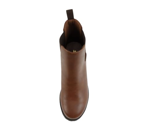 Image of Soda Top Shoes Jaber Ankle Boot W Lug Sole Elastic Gore and Chunky Heel