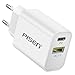 PISEN Cargador USB 18W Phone Cargador Rapido USB C PD 3.0 Cargador Móvil Corriente USB C Carga Pared Movil Adaptador para iPhone 13/13 Mini/13 Pro/13 Pro Max 12/12 Mini/12 Pro/12 Pro Max 11/11 Pro Max