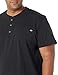 Dickies Mens Heavyweight Henley Shirts, Black, X-Large Tall US