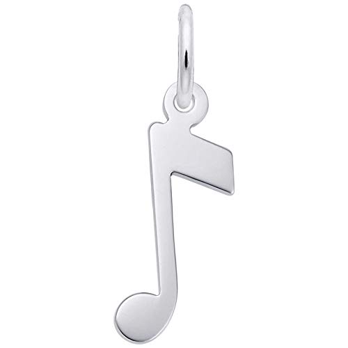 Rembrandt Charms Music Note Charm, Sterling Silver