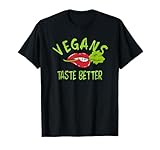 Photo Gallery vegans taste better camicia bocca rossa, regalo vegetariano maglietta Photo Gallery vegans taste better camicia bocca rossa, regalo vegetariano maglietta