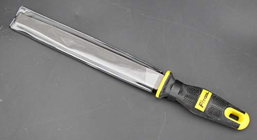 Feile aus T12-Karbonstahl, 20 cm, mittlere Stärke, Härte HRC65, zum Feilen von weichem Metall, Aluminium, Zinn, Kupfer, Hartplastik, Hartholz, komfortabler Griff, hochwertige Metallfeile (flach)