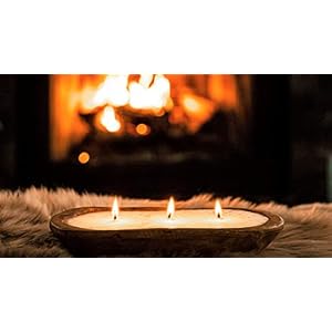 Red Barn Candle Company Wood Dough Bowl Candles - 100% Natural Soy Wax & Essential Oil Infused - Odor Eliminating + Pet Safe - Scented Candle Gifts for Men & Women (Vanilla Latte, 3-Wick) Red Barn Candle Company Wood Dough Bowl Candles 100 Natural Soy Wax Essential Oil Infused Odor Eliminating Pet Safe Scented Candle Gifts for Men Women Vanilla Latte 3 Wick