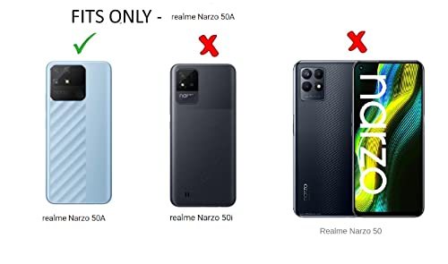 Image of COVERBLACK Transparent Rubber Back Cover for Realme RMX3430 / Narzo 50A - Transparent