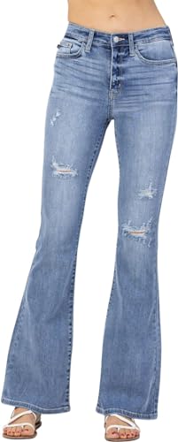 Judy Blue High Rise Destroyed Flare Jeans (JB-82377)