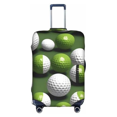 Housse de protection valise XL motif golf blanc en tissu extensible robuste