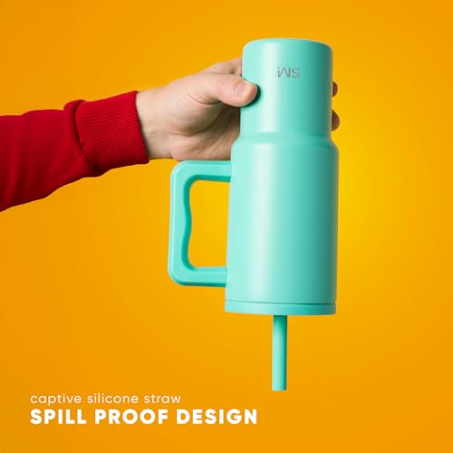 Simple Modern Kids 24 oz Tumbler with Handle and Silicone Straw Lid | Spill Proof and Leak Resistant | Reusable Stainless Steel Bottle | Gift for Kids Boys Girls | Trek Collection | 80s Mix