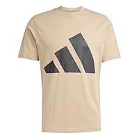 adidas Sportswear Essentials Big Logo Men's Single Jersey T-Shirt, Warm Sandstone/Black, Medium