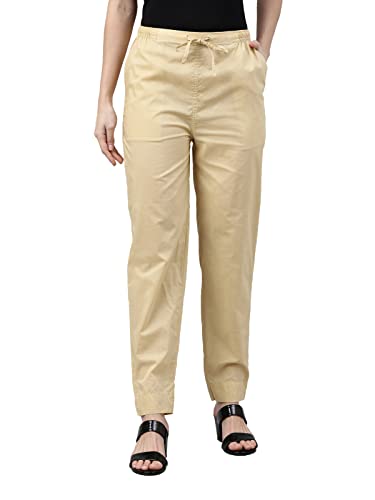 Image of GO COLORS Soft Cotton Pant Full Length for Women| Breathable, Mid Rise
