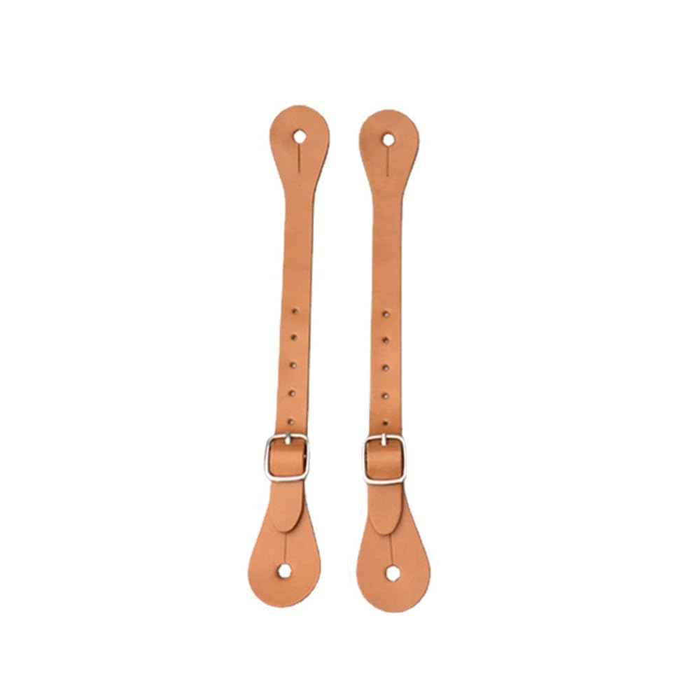 MiOYOOW 2 cinghie per spore in pelle, stivali regolabili con 6 fori per uomini e donne cavaliere cowboy cowgirl