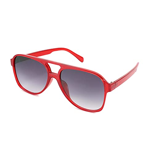 Image of FEISEDY Vintage Retro 70s Plastic Aviator Sunglasses Women Men Classic Large Squared Frame B2751