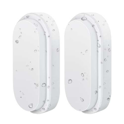 ANWIO 2 Unidades Plafón LED Cuadrado Impermeable 14W, IP54 Blanco Neutro 4000K Aplique Exterior LED, 980lm, Baño Cocina Pasillo Garaje o Taller, Ø190*48mm.