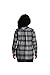 Lands' End Womens Flannel Boyfriend Long Sleeve Shirt Ivory/Black Mixed Plaid Petite X-Small