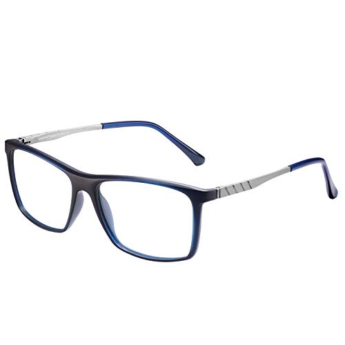 Image of CARFIA Mens Blue Light Glasses Anti Blue Ray Lightweight Rectangular Computer Reading Gaming TV Phones Glasses CA6207