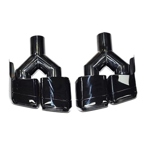 Compatible For 2011-2018 Mercedes-Benz CLS-Class W218 Exhaust Tip Upgrade CLS AMG 63 Quad Out Black Square Muffler Tip Nozzle(Y Black)