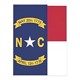 Calcomanía de cristal de resina con impresión de bandera del estado de Carolina del Norte, adhesivo fuerte decorativo 3D, para superficies lisas de vidrio, metal, plástico