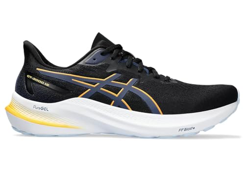 ASICS NOVABLAST 4 Tênis de corrida masculino, Preto, amarelo, 40