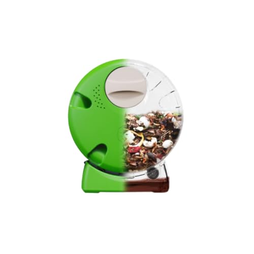 Compostador Doméstico Giratorio y Compacto 40L ImpakCity - Evita Malos Olores, Insectos y Roedores, con Compartimento de Líquidos Lixiviados, Fabricado en España con Materiales Reciclables