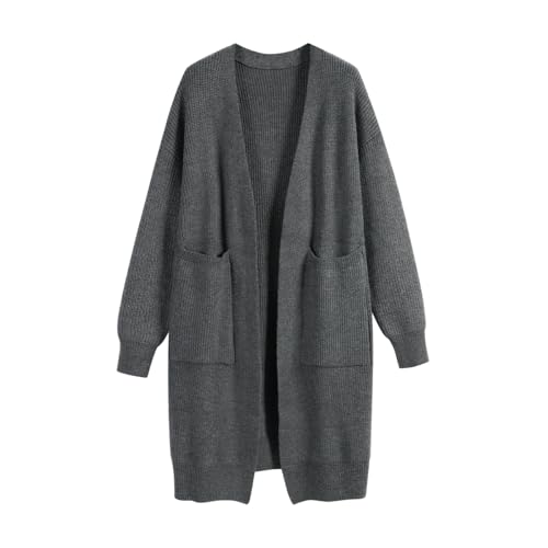 Men's Long Cardigan Sweater, Pure Color Basic Style, Easy to Match