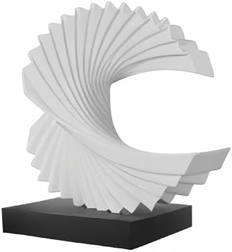 Wave Sculpture, Resin Home Decor Art, Modern Funky Wave Sea Ornament, Abstract Statues, White