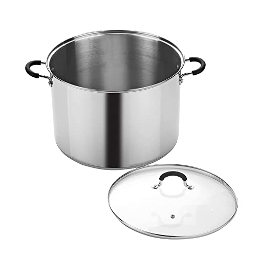 Marmite à soupe antiadhésive en inox et sa poêle multifonctionnelle avec couvercle