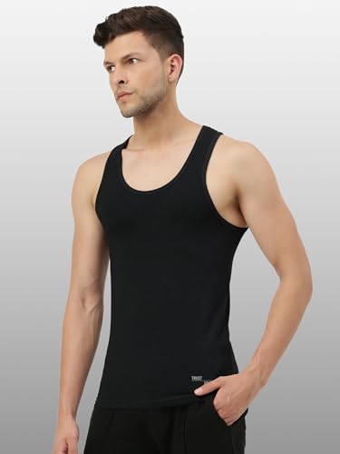 Image of Freecultr Vest for Men | Bamboo Sleeveless Super Soft Round Neck Gym Comfort Vests | Workout Regular Fit Innerwear | Breathable Sando with Long Hemline | Set of Three Pieces