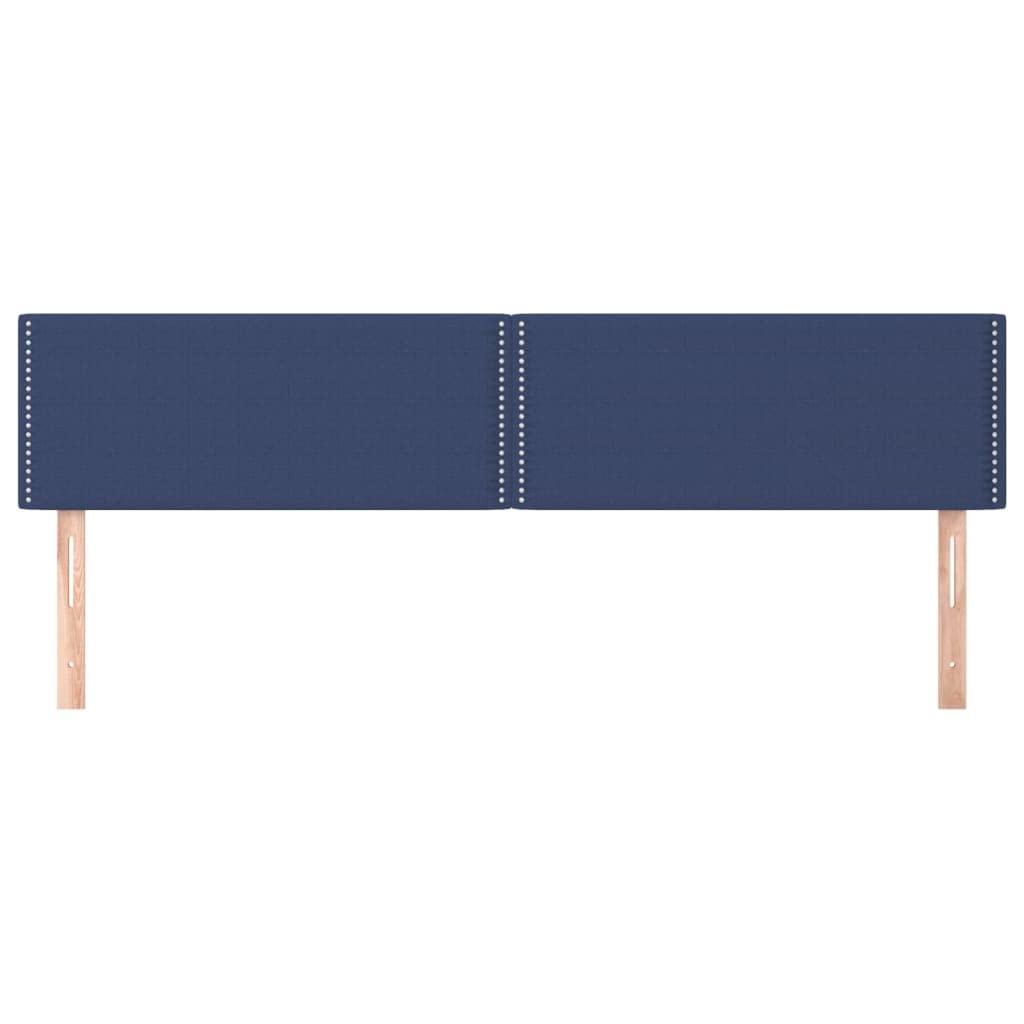 Cabecero de cama de 2 piezas, azul, 80 x 5 x 78/88 cm, altura ajustable, cabecero de cama tapizado con remaches, cabecero de cama duradero para dormitorio