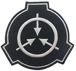 Black SCP Foundation Special Containment Procedures Foundation Logo Military Hook Loop Tactics Morale Embroidered Patch Tactical Bags and Packs