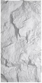 D pro T Stone Effect Wall Panel Cladding for Interior Decor, Modern 3D Wall Panels - Faux Stone Look Wainscoting, Imitation Stone Rock Wall Paneling (4, White Rockwall)
