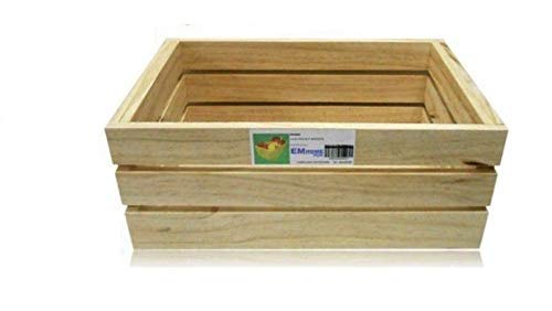 EM Home 1 Piezas Caja de Almacenamiento,Caja de Madera Fruta，También Puede Vender 4 Juegos, tamaño: