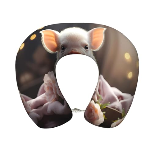 Almohada de viaje de espuma viscoelástica en forma de U miniatura 1