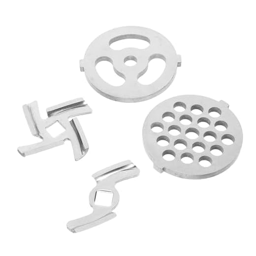 GRADENEVE 1 Conjunto De Moedor De Carne Placa De Cortador De Carne Picador De Carne Substituição De Cortador De Carne Elétrico Peça De Fornecimento De Carne Cortador De Substituição De