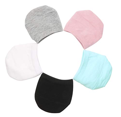 Penta Angel Women Cotton Toe Toppers Liners Socks Assorted Color No Show Half Cover Invisible Socks, 5 Pairs