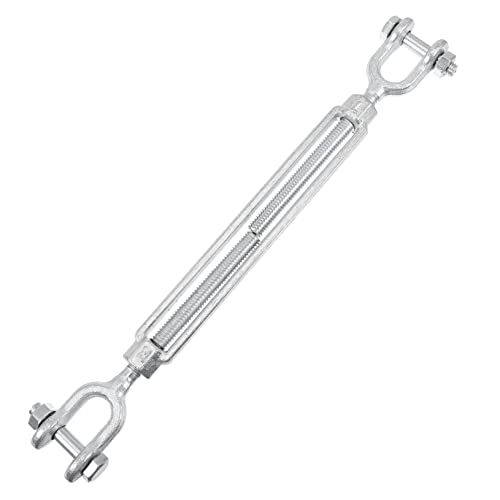 Gatuida 1pc Jaw Turnbuckle Carbon Steel Tension Screw Buckle for Secure Rigging and Adjustments and Easy to Use for Garden and Home Applications