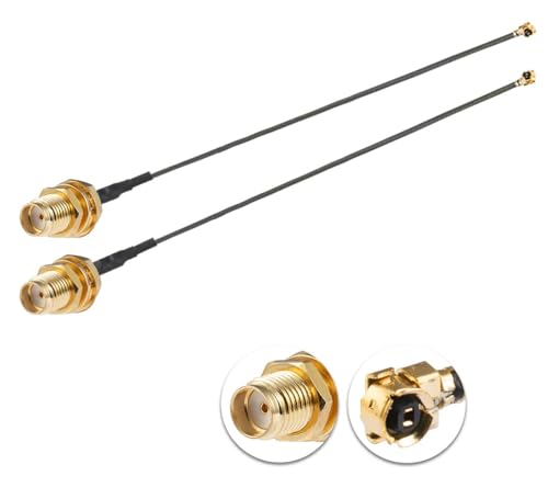 Image of 2PCS U.FL IPEX to SMA Female Low Loss Coaxial Cable 6 inch /15CM U.fl /IPEX 1.13mm Mini-Coaxial Pigtail Cable for Wireless Routers Mini PCIE Network Cards PCI Wi-Fi WAN Repeater