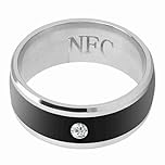 Tbest Nfc Contactless Payment, Nfc Ring,Nfc Multifunction Smart Rings Wearable Device Universal for Mobile Phone (Size8)