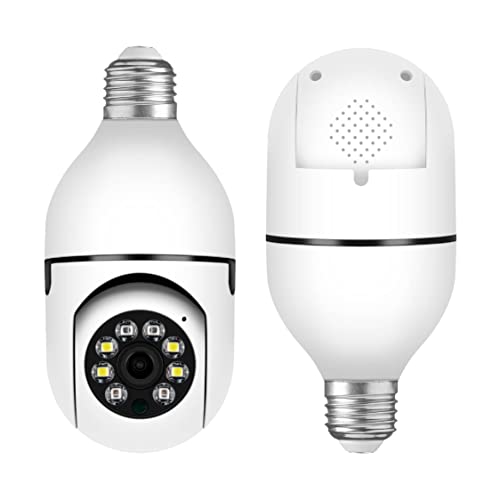 VULNiX E27 Light Bulb Camera WiFi Outdoor Indoor 1080p 360 Degree Panoramic Smart Home Security Wireless Smartbulb Cam Dome Surveillance IP HD CCTV Night Vision Lightbulb Socket Bombillo Camara