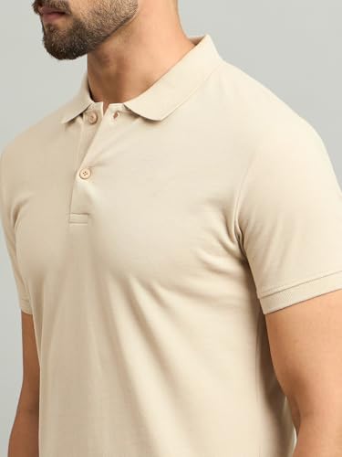 Image of Men's Half Sleeve Solid Cotton Polo T-Shirt | Premium Soft Fabric