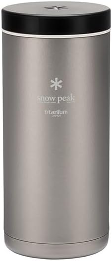 Snow Peak Titanium Kanpai Bottle - Double-Wall Insulated Thermos Water Bottle - Perfect Addition to Camping, Hiking, or Backpacking Gear - Bottle Keeps Drinks Hot or Cold - 350 ml