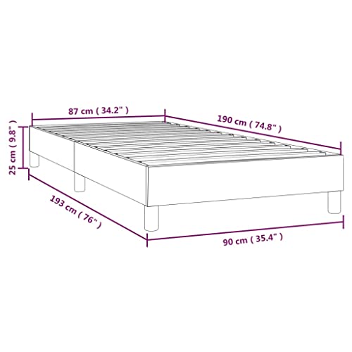 Tino Tech Boxspringbett Boxbetten Betten Bed Frame Bett Gestell Betten Boxspring Boxspringbett Hellgrau 90x190 cm Samt – Bild 4