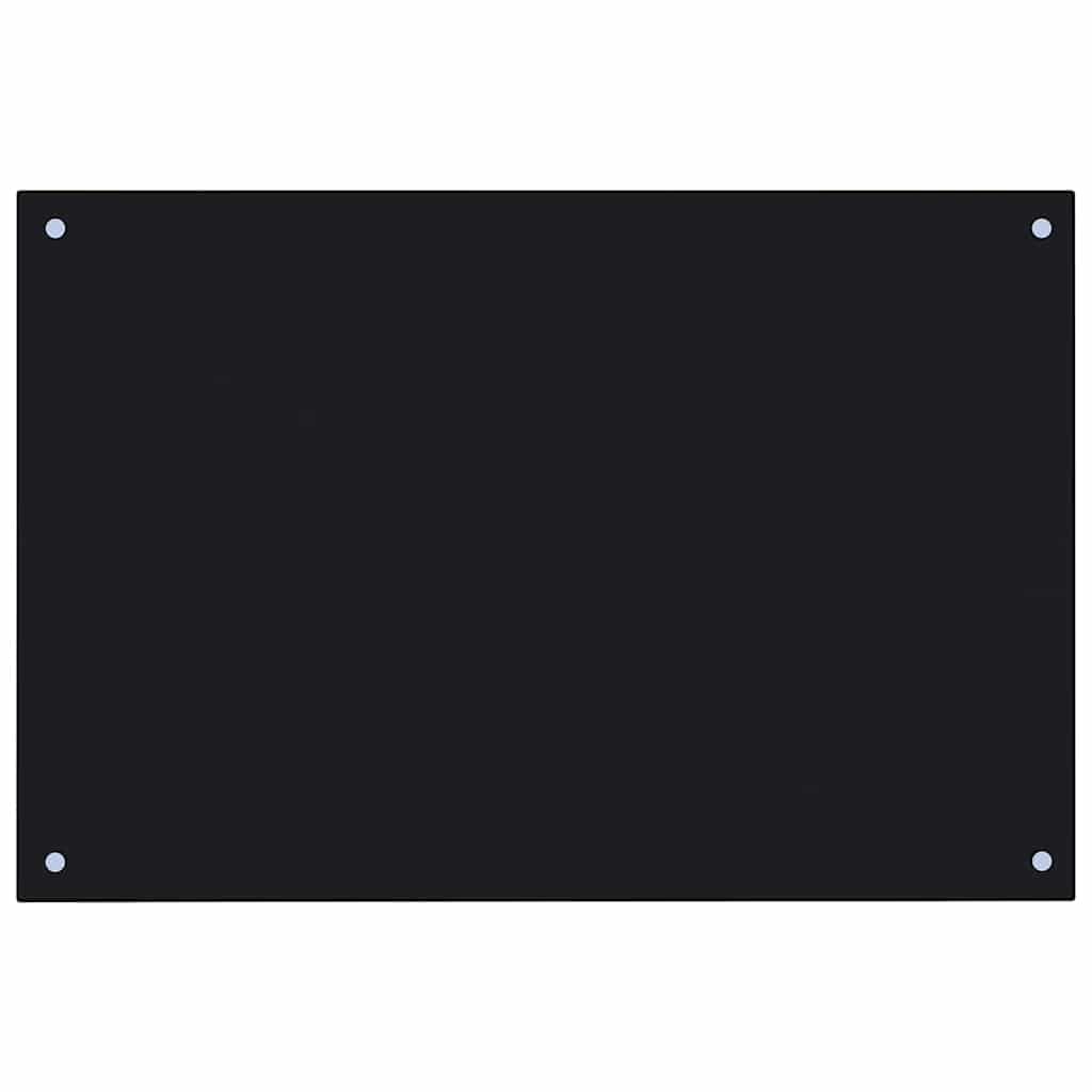Generisch Küchenrückwand 2 pcs Schwarz 90 x 60 cm Gehärtetes Glas,Heim Garten,Küche Esszimmer,Küchenhelfer -utensilien-3415439