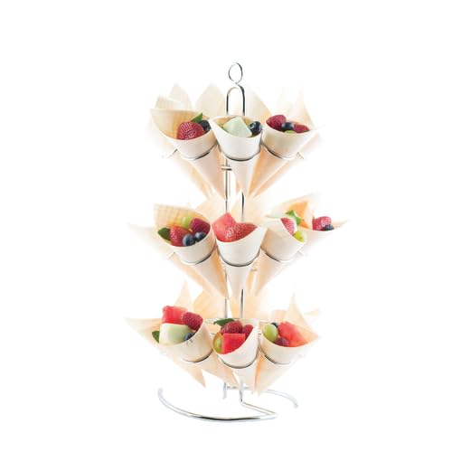 Support pour cônes haut de gamme TableCraft acier chromé - 4