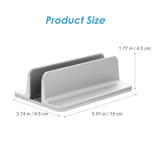 Soporte Vertical para Laptop de Aleación de Aluminio Plata miniatura 2