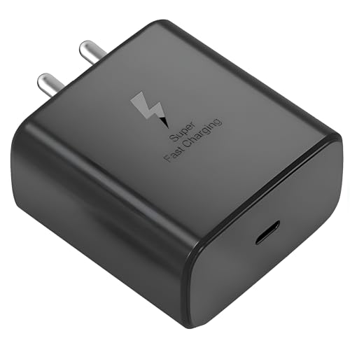 Image of 45W Type C Port for Samsung Super Fast 2.0 Charger Adapter, USB-C Phone Wall Charging Compatible with Galaxy S24 Ultra | S23 Plus | S23 Fe | Z Fold 6 /5 /4 /3 | Z Flip 6 /5 /4 /3, 45 w Charge Adaptor, Black