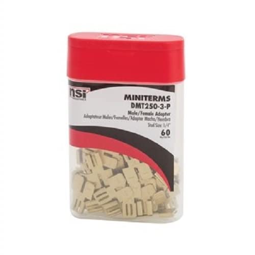 NSi Industries DMT250-3-P Miniterminal Propack Un-Insulated Block Spade (Pack of 60)