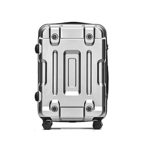 Suitcase Travel Suitcase TSA Customs Lock Suitcase Universal Wheels Silent Suitcase Boarding Suitcase Various Sizes(Silver-A,24in)